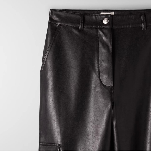 Aritzia Wilfred Vegan Leather Cargo Pant, High Waisted - Picture 4 of 15